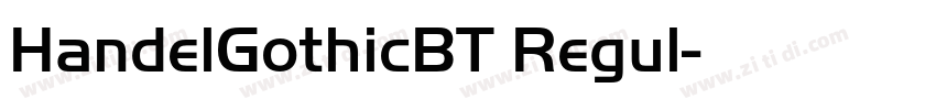 HandelGothicBT Regul字体转换